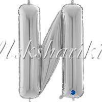 Фольга БУКВА И 26" Silver (Серебро)