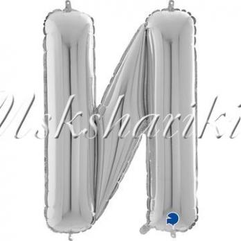 Фольга БУКВА И 26" Silver (Серебро)
