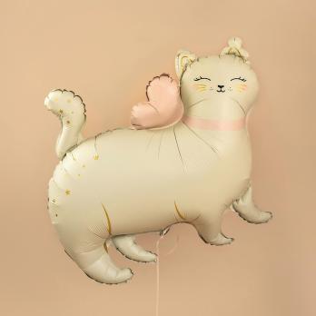 Шар (27''/69 см) Фигура, Кошечка с бантом, Сатин