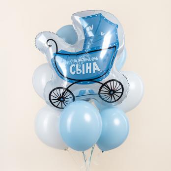 Шар (29''/74 см) Фигура, Коляска для сына