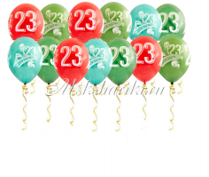 Шары под потолок "На 23 февраля "